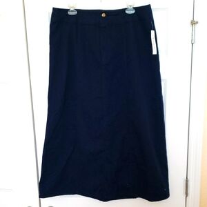 NEW Navy Cotton Maxi Skirt